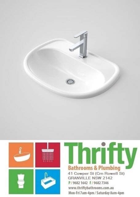 Caroma Caravelle 600 Vanity Bathroom Basin 1 Tap Hole For Sale Online