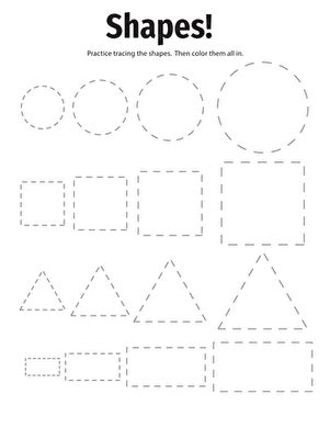 What do you need to know about tracing numbers? Tracing Basic Shapes | Shapes worksheets, Prewriting ...