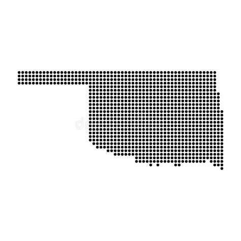 Oklahoma Map Shape United States Of America Flat Concept Icon Symbol