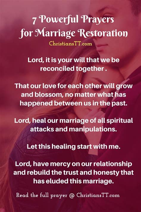 15 Powerful Prayers For Marriage Restoration Christianstt 2022