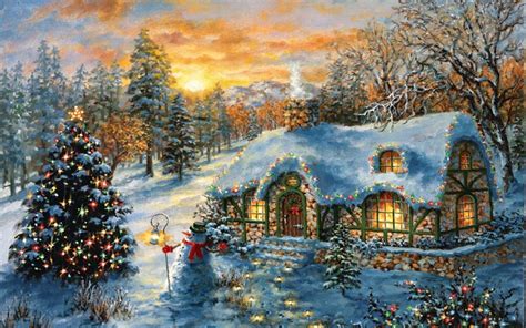 Paintings Of Christmas Scene Warehouse Of Ideas