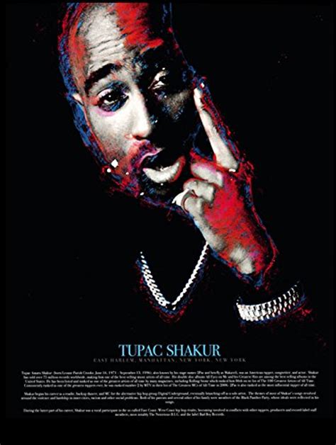 Tupac Shakur Poster With Biography 18x24