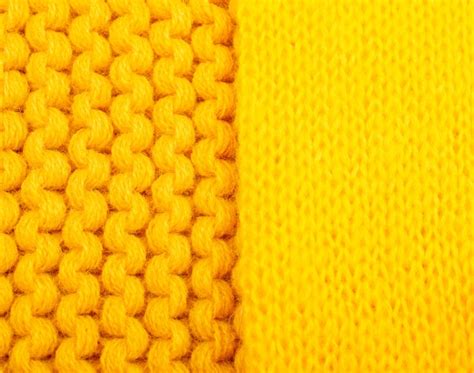 Premium Photo Two Different Bright Yellow Knitted Wool Textures