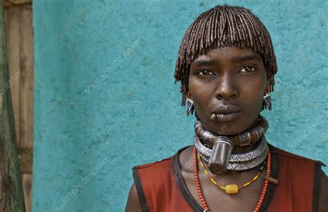 Portrait Of Hamar Tribe Woman Ethiopia Stock Image C0275473