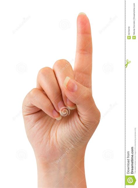 Woman Index Finger Stock Photo Image Of Icon Attention 6078418