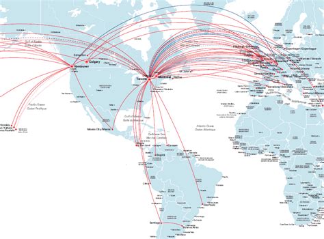 Air Canada Route Map Map Of The World