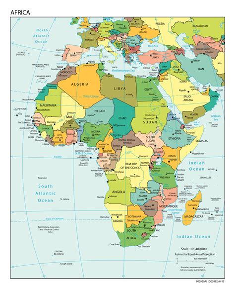 Detailed relief and political map of africa continent. Large detailed political map of Africa with all capitals and major cities | Vidiani.com | Maps ...