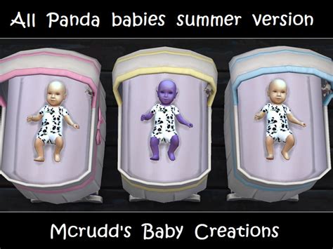 The Sims Resource All Panda Babies Summer Version