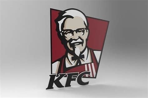KFC Logo Free D Model CGTrader