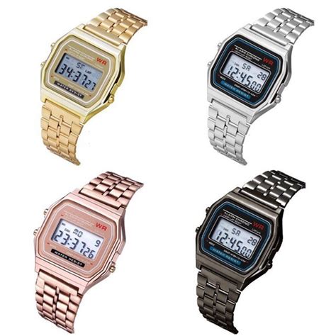 Deri kayışlardan, çelik ve metal alaşımlı kordonlara, silikon kayışlardan. CASIO vintage rosegold rose gold silver Couple Jewelry ...