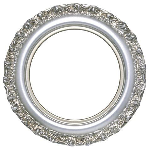 Round Frame In Silver Shade Finish Antique Shaded Silver Picture