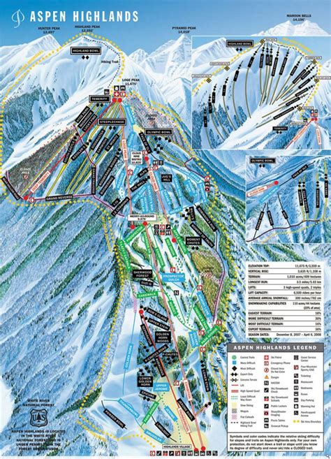 Aspen Highlands Trail Map Liftopia