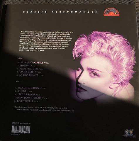 Madonna Greatest Hits Live Rvinyl