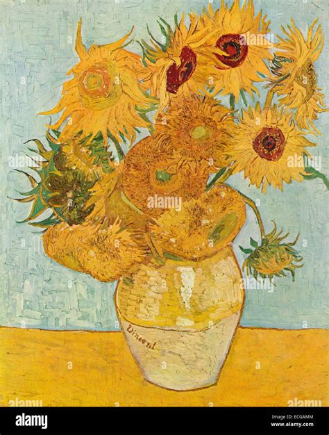 Still Life Vase With Twelve Sunflowers August 1888 Vincent Van Gogh