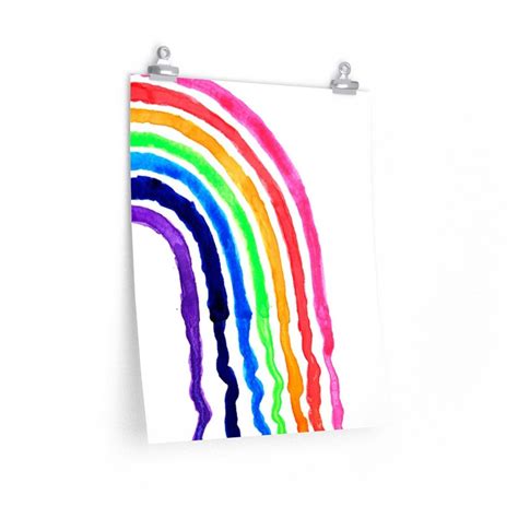 Vibrant Rainbow Art Print Etsy In 2020 Rainbow Art Girly Wall Art