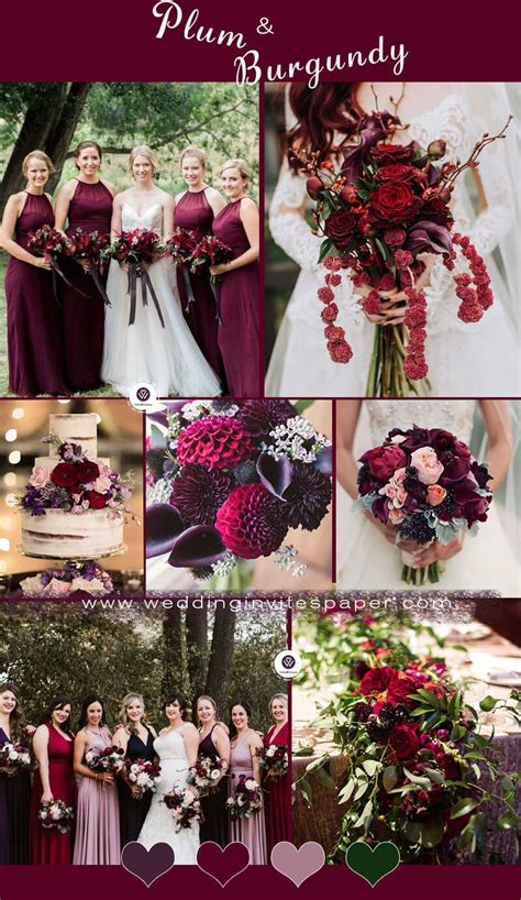 Top 6 Amazing Plum Wedding Color Palettes For 2020 Fall Plum Wedding