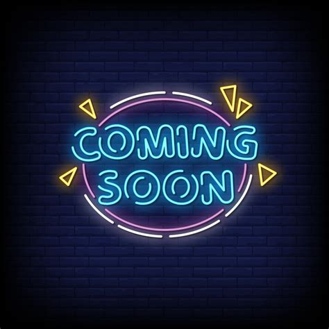 Coming Soon Neon Signs Style Text Vector 2268423 Vector Art At Vecteezy