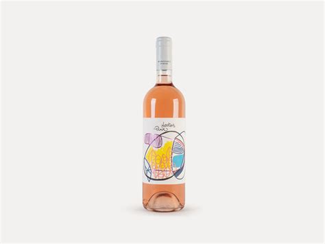 This Rosé Label Is a Work of Modern Art | Dry rose wine, Wine bottle ...
