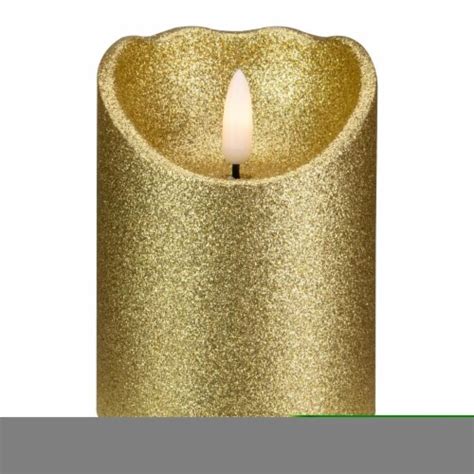 Northlight 4 Led Gold Glitter Flameless Christmas Decor Candle 1 Ralphs