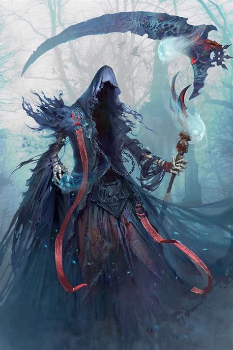 Death Fantasy Character Concept By Yakun Wang Dark Fantasy Art