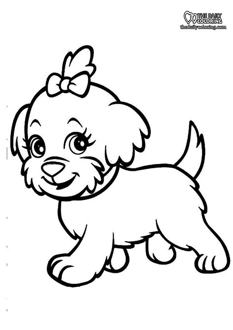 Puppy Coloring Pages The Daily Coloring