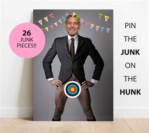 Pin The Junk On The Hunk George Clooney Bachelorette Game Etsy