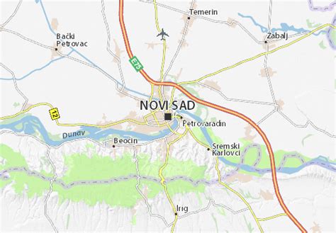 Mapa Michelin Novi Sad Mapa Novi Sad Viamichelin