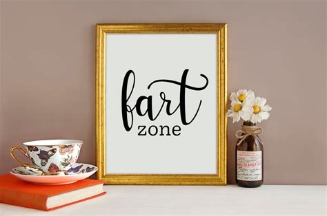 Fart Zone Sign Fart Sign Bathroom Decor Bathroom Wall Decor Etsy
