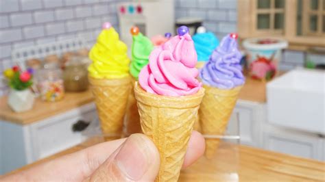 Idea Coolest Miniature Rainbow Ice Cream Decorating Miniature Fruit Ice Cream And Jelly
