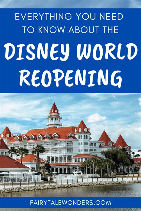 Walt Disney World Announces Reopening Plans Fairytale Wonders