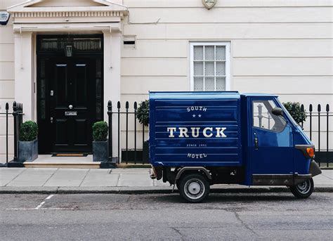 This psd mockup renders your company or product branding onto the side, front and doors of a gazelle delivery truck. Free Piaggio Pickup Truck Vehicle Branding Mockup PSD ...