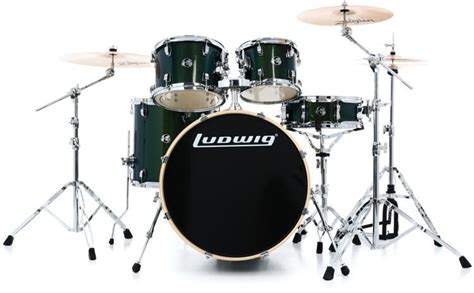 Ludwig Element Evolution Lcee220 5 Piece Complete Drum Set With