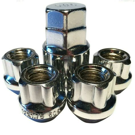 4 Wheel Lockslocking Lug Nuts 12x175 Open End Cone Seat 34 And 1316