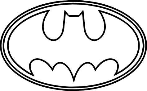 Batman Logo Outline Coloring Page Coloring Pages