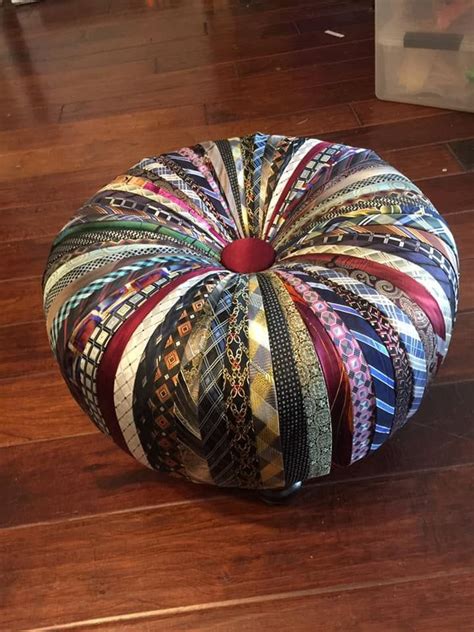 Custom Tuffet Stool Made With Your Ties Etsy Diy Crafts For Kids
