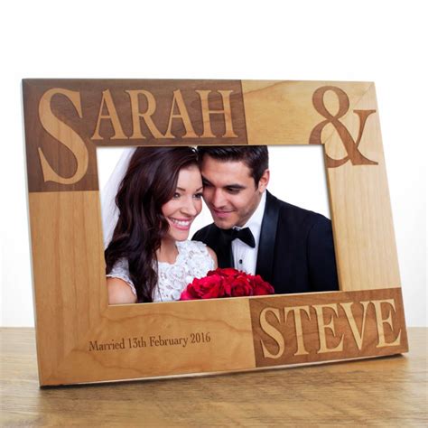 Personalised Wooden Photo Frame Laser Engraved Personalized Photo