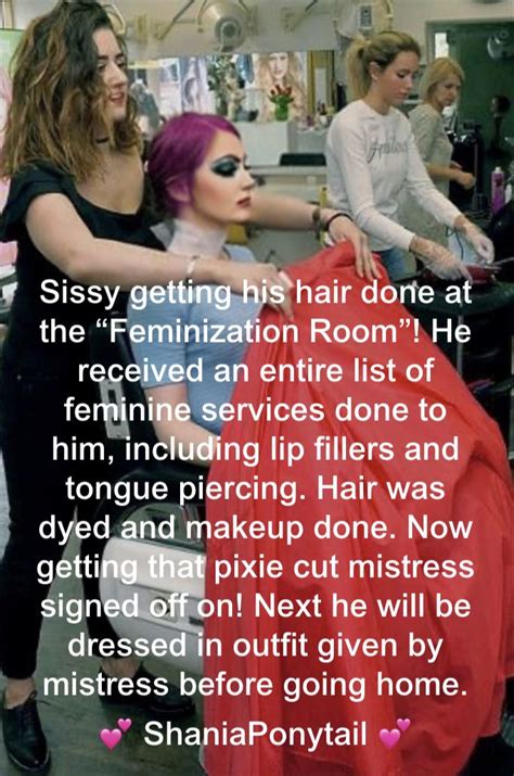Humiliation Captions Femdom Captions Sissy Captions Girl Salon Sleep In Hair Rollers Male