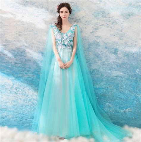 Latest 3d Handmade Embroidery Prom Evening Dresses Formal Occasion