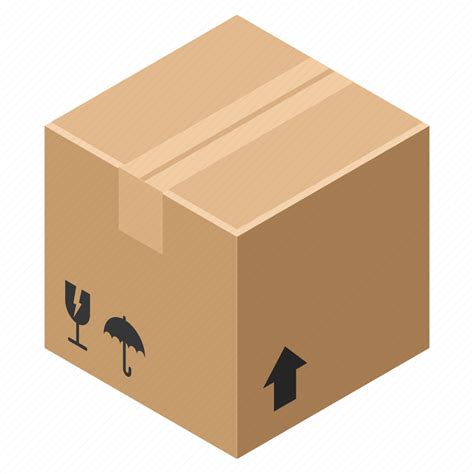 Box Cardboard Carton Delivery Package Packaging Ship Icon