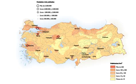 Turkey Mapa De Población Netmaps Mapas De España Y Del Mundo