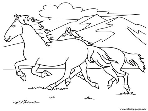 Horse Running Coloring Pages - Coloring Home