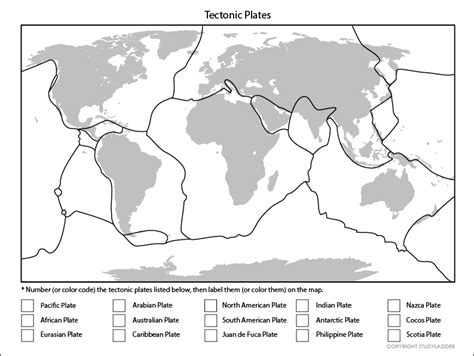Tectonic Plates Map Studyladder Interactive Learning Games