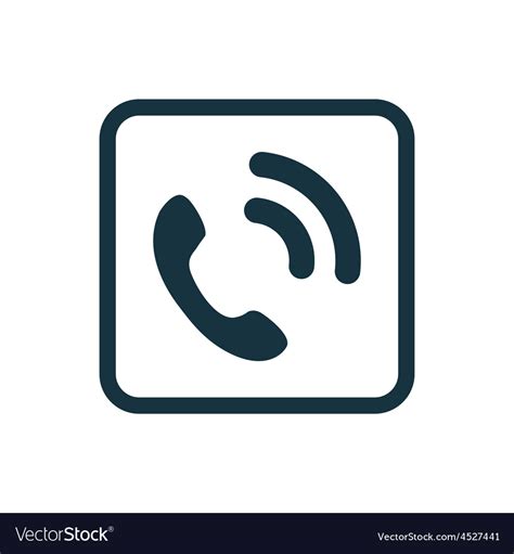 Call Icon Rounded Squares Button Royalty Free Vector Image
