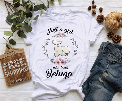 Girls Beluga Whale Shirt Just A Girl Who Loves Belugas Etsy