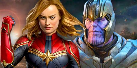Captain Marvel How Carol Brushed Off Thanos Headbutt In Avengers Endgame