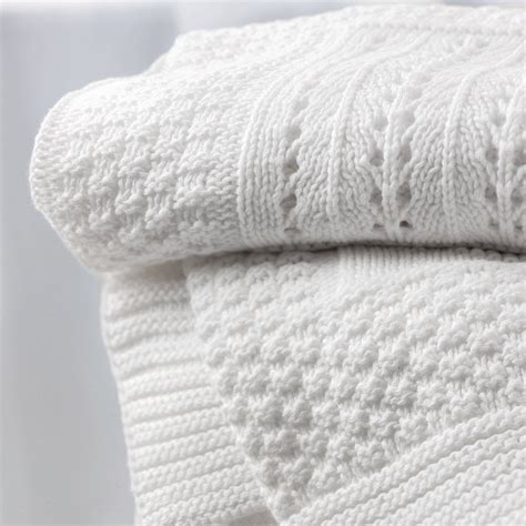 Knitted Patchwork Baby Blanket Baby Blankets The White Company