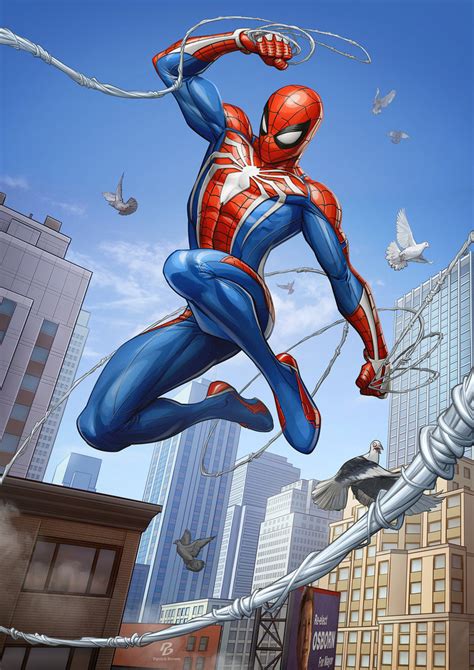 Spider Man Ps4 By Patrick Brown Fan Art Comicbooks