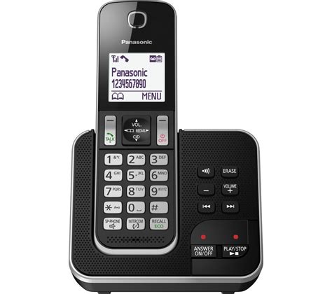 Buy Panasonic Kx Tgd320eb Cordless Phone With Answering Machine Free
