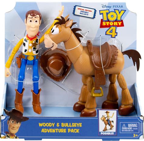 Toy Story 4 Adventure Pack Woody Bullseye Action Figure 2 Pack Mattel