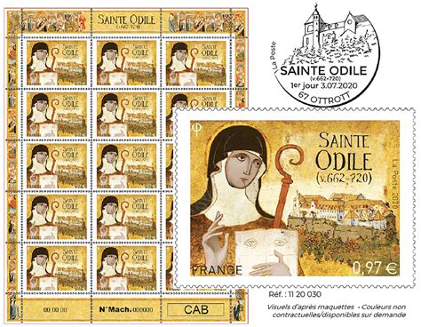 Operation 100 marianne for in new stamp. La Poste émet un timbre à l'effigie de Sainte Odile ...